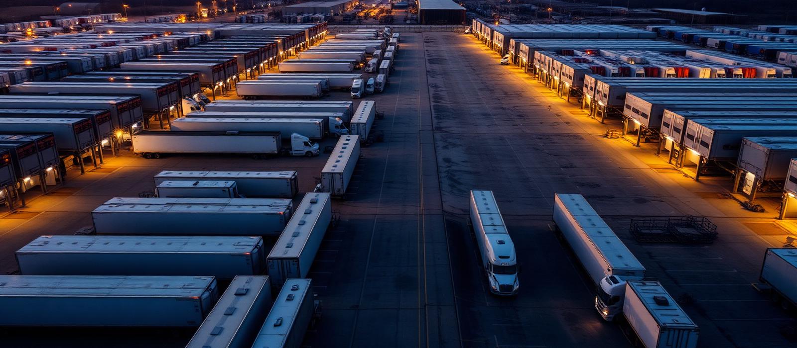 STATE CARGO LLC logistics yard at dawn